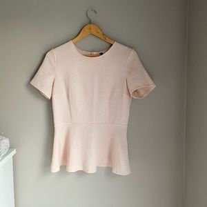 Blush peplum top